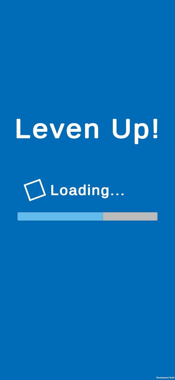 Leven Up! Startbildschirm mit Ladebalken