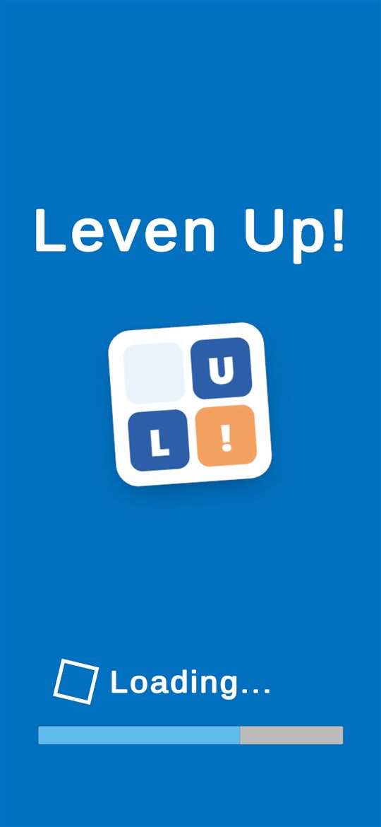 Leven Up! Startbildschirm mit Logo und Ladebalken
